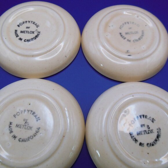 coasters ceramic rooster design vintage Poppytrail by Metlox Made in California - Picture 9 of 9